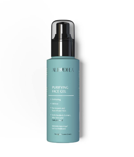 Gel visage purifiant à l'Acide salicylique - Pour les peaux impures et à tendance acnéique 100 ml | Enrichi en extrait de Bardane et Aloe Vera
